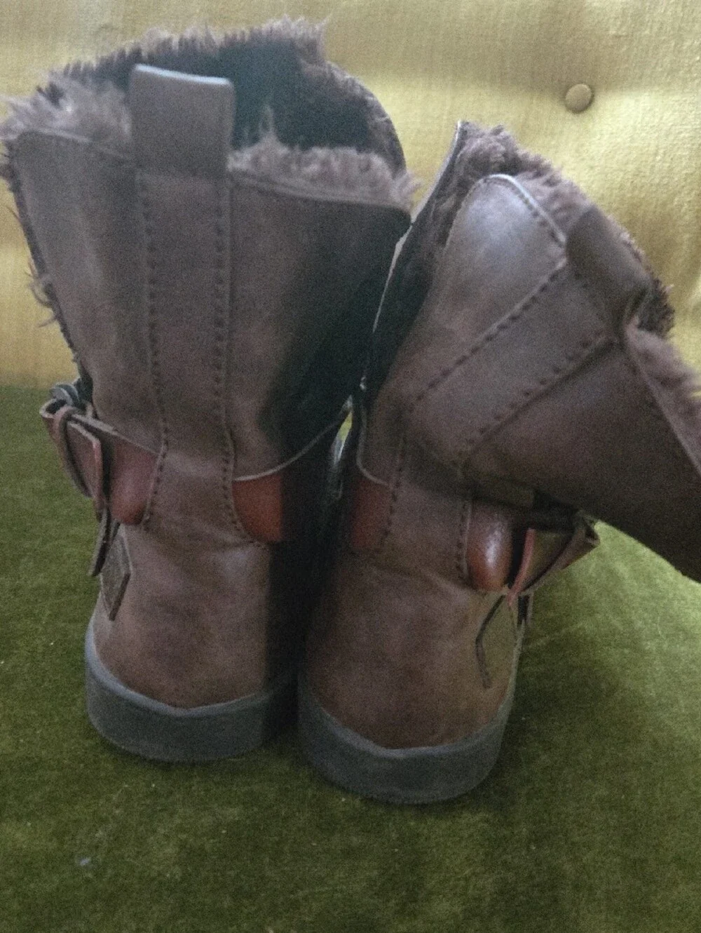 Blowfish Women's Brown Faux-Fur Lined Ankle Boots W 7